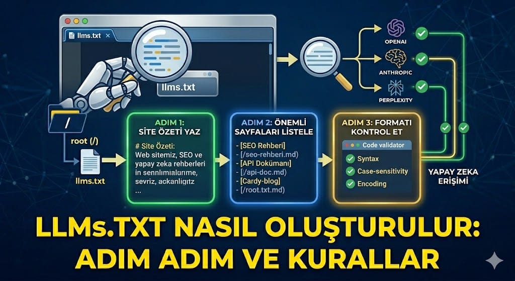 LLMs.txt Dosyası Nasıl Oluşturulur? (Adım Adım Kılavuz ve Kurallar)